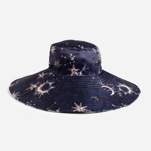 Johnny Was ZOLITA JENN REVERSIBLE BEACH HAT, Pool Sun Hat O/S Celestial Floral